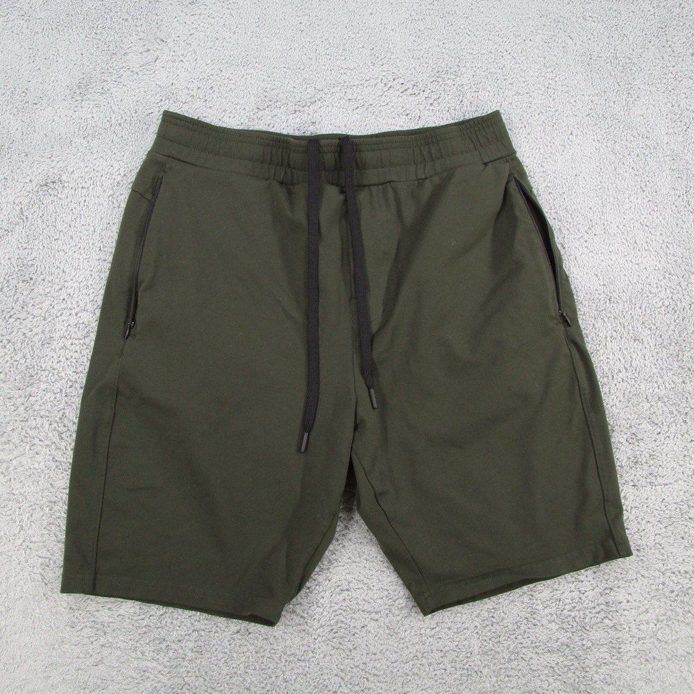 Public Rec All Day Every Day Shorts Mens 34 Olive Green Nylon Stretch Drawstring